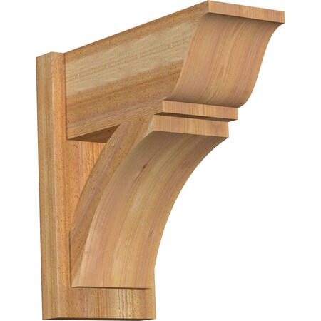 Ekena Millwork Thorton Rough Sawn Traditional Outlooker, Western Red Cedar, 8"W x 18"D x 18"H OUT08X18X18THR01RWR